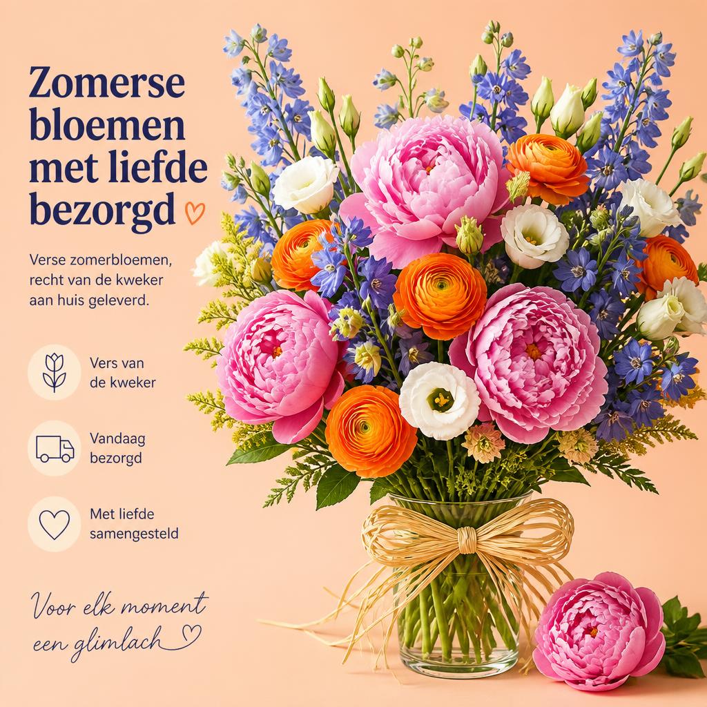 Zomerse bloemen aanbieding